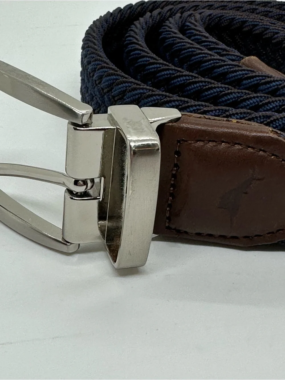 Tommy Bahama Navy Woven Stretch Belt S/M